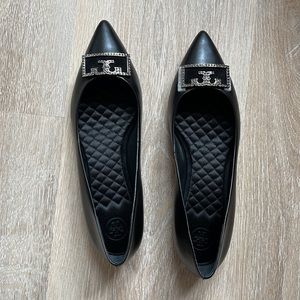 Tory Burch Gigi 20MM Embellished Pointy Toe Flat NWT 8.5